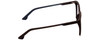 Side View of Police SPL769 Unisex Square Designer Sunglasses in Matte Brown Blue & Brown 54mm