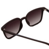 Close Up View of Police SPL769 Unisex Square Designer Sunglasses in Matte Brown Blue & Brown 54mm