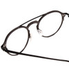 Close Up View of John Varvatos V160 Round Designer Reading Glasses in Gun Metal Silver Black 50mm
