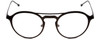 Front View of John Varvatos V160 Round Designer Reading Glasses in Gun Metal Silver Black 50mm