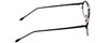 Side View of John Varvatos V160 Designer Progressive Lens Blue Light Blocking Eyeglasses in Gunmetal Silver Black Unisex Round Full Rim Metal 50 mm