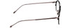 Side View of John Varvatos V160 Designer Bi-Focal Prescription Rx Eyeglasses in Matte Black Silver Unisex Round Full Rim Metal 50 mm