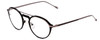 Profile View of John Varvatos V160 Designer Bi-Focal Prescription Rx Eyeglasses in Matte Black Silver Unisex Round Full Rim Metal 50 mm