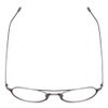 Top View of John Varvatos V164 Designer Reading Eye Glasses with Custom Cut Powered Lenses in Gun Metal Silver Unisex Aviator Full Rim Metal 53 mm
