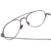 Close Up View of John Varvatos V164 Designer Single Vision Prescription Rx Eyeglasses in Gun Metal Silver Unisex Aviator Full Rim Metal 53 mm