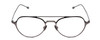 Front View of John Varvatos V164 Designer Bi-Focal Prescription Rx Eyeglasses in Gun Metal Silver Unisex Aviator Full Rim Metal 53 mm