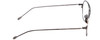 Side View of John Varvatos V164 Designer Blue Light Blocking Eyeglasses in Gun Metal Silver Unisex Aviator Full Rim Metal 53 mm