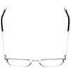 Top View of John Varvatos V165 Designer Bi-Focal Prescription Rx Eyeglasses in Silver Black Leather Tortoise Unisex Square Full Rim Metal 53 mm