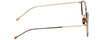 Side View of John Varvatos V178 Designer Bi-Focal Prescription Rx Eyeglasses in Black Gold Unisex Round Full Rim Metal 49 mm