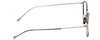 Side View of John Varvatos V178 Designer Blue Light Blocking Eyeglasses in Satin Blue Silver Unisex Round Full Rim Metal 49 mm