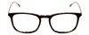 Front View of John Varvatos V207 Designer Progressive Lens Prescription Rx Eyeglasses in Black Tortoise Havana Gold Unisex Classic Full Rim Acetate 54 mm