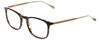 Profile View of John Varvatos V207 Designer Progressive Lens Prescription Rx Eyeglasses in Black Tortoise Havana Gold Unisex Classic Full Rim Acetate 54 mm