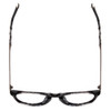 Top View of John Varvatos V365 Designer Single Vision Prescription Rx Eyeglasses in Grey Smoke Marble Silver Unisex Round Full Rim Acetate 47 mm