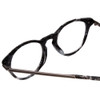 Close Up View of John Varvatos V365 Designer Bi-Focal Prescription Rx Eyeglasses in Grey Smoke Marble Silver Unisex Round Full Rim Acetate 47 mm