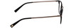 Side View of John Varvatos V372 Designer Blue Light Blocking Eyeglasses in Black Silver Unisex Round Full Rim Metal 48 mm