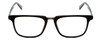 Front View of John Varvatos V373 Designer Reading Eye Glasses with Custom Cut Powered Lenses in Black Marble Blue Unisex Square Full Rim Acetate 54 mm