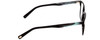 Side View of John Varvatos V373 Designer Bi-Focal Prescription Rx Eyeglasses in Black Marble Blue Unisex Square Full Rim Acetate 54 mm
