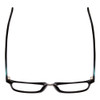 Top View of John Varvatos V373 Designer Bi-Focal Prescription Rx Eyeglasses in Black Marble Blue Unisex Square Full Rim Acetate 54 mm
