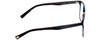 Side View of John Varvatos V373 Designer Progressive Lens Prescription Rx Eyeglasses in Navy Blue Brown Gradient Tortoise Unisex Square Full Rim Acetate 54 mm