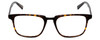 Front View of John Varvatos V373 Designer Single Vision Prescription Rx Eyeglasses in Tortoise Havana Brown Gold Unisex Square Full Rim Acetate 54 mm