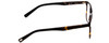Side View of John Varvatos V373 Designer Single Vision Prescription Rx Eyeglasses in Tortoise Havana Brown Gold Unisex Square Full Rim Acetate 54 mm