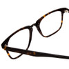 Close Up View of John Varvatos V373 Designer Single Vision Prescription Rx Eyeglasses in Tortoise Havana Brown Gold Unisex Square Full Rim Acetate 54 mm