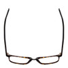 Top View of John Varvatos V373 Designer Single Vision Prescription Rx Eyeglasses in Tortoise Havana Brown Gold Unisex Square Full Rim Acetate 54 mm