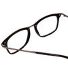 Close Up View of John Varvatos V375 Designer Progressive Lens Prescription Rx Eyeglasses in Matte Black Gun Silver Unisex Classic Full Rim Acetate 53 mm