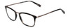 Profile View of John Varvatos V375 Designer Single Vision Prescription Rx Eyeglasses in Smoke Grey Marble Black Silver Unisex Classic Full Rim Acetate 53 mm