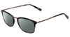 Profile View of John Varvatos V375 Designer Polarized Sunglasses with Custom Cut Smoke Grey Lenses in Smoke Grey Marble Black Silver Unisex Classic Full Rim Acetate 53 mm