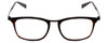 Front View of John Varvatos V375 Designer Reading Eye Glasses with Custom Cut Powered Lenses in Tortoise Havana Brown Gold Black Unisex Classic Full Rim Acetate 53 mm
