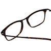 Close Up View of John Varvatos V375 Designer Progressive Lens Prescription Rx Eyeglasses in Tortoise Havana Brown Gold Black Unisex Classic Full Rim Acetate 53 mm
