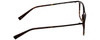 Side View of John Varvatos V375 Designer Progressive Lens Blue Light Blocking Eyeglasses in Tortoise Havana Brown Gold Black Unisex Classic Full Rim Acetate 53 mm