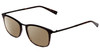 Profile View of John Varvatos V375 Designer Polarized Reading Sunglasses with Custom Cut Powered Amber Brown Lenses in Tortoise Havana Brown Gold Black Unisex Classic Full Rim Acetate 53 mm