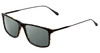 Profile View of John Varvatos V403 Designer Polarized Sunglasses with Custom Cut Smoke Grey Lenses in Tortoise Havana Brown Gold Black Unisex Square Full Rim Acetate 56 mm