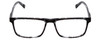 Front View of John Varvatos V404 Designer Bi-Focal Prescription Rx Eyeglasses in Smoke Grey Marble Unisex Rectangle Full Rim Acetate 56 mm