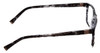 Side View of John Varvatos V404 Designer Bi-Focal Prescription Rx Eyeglasses in Smoke Grey Marble Unisex Rectangle Full Rim Acetate 56 mm