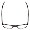 Top View of John Varvatos V404 Designer Bi-Focal Prescription Rx Eyeglasses in Smoke Grey Marble Unisex Rectangle Full Rim Acetate 56 mm