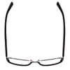 Top View of Jones New York J140 Unisex Full Rim Designer Reading Glasses in Satin Black 51mm