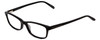 Profile View of Jones New York J211 Ladies Full Rim Designer Reading Glasses in Gloss Black 49mm