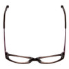 Top View of Jones New York J736 Lady Oval Designer Glasses in Purple Crystal & Red Wine 52mm