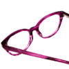 Close Up View of Jones New York J760 Cateye Designer Reading Glasses Fuchsia Hot Pink Purple 53mm