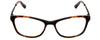 Front View of Jones New York J762 Designer Bi-Focal Prescription Rx Eyeglasses in Tortoise Havana Brown Gold Unisex Cateye Full Rim Acetate 53 mm