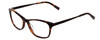 Profile View of Jones New York J762 Designer Bi-Focal Prescription Rx Eyeglasses in Tortoise Havana Brown Gold Unisex Cateye Full Rim Acetate 53 mm