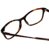 Close Up View of Jones New York J762 Designer Progressive Lens Prescription Rx Eyeglasses in Tortoise Havana Brown Gold Unisex Cateye Full Rim Acetate 53 mm