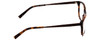 Side View of Jones New York J762 Designer Progressive Lens Blue Light Blocking Eyeglasses in Tortoise Havana Brown Gold Unisex Cateye Full Rim Acetate 53 mm