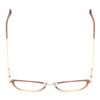 Top View of Lucky Brand D116 Ladies Cateye Designer Reading Glasses in Beige Gold Wave 54 mm