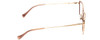 Side View of Lucky Brand D116 Designer Blue Light Blocking Eyeglasses in Beige Gold Wave Ladies Cateye Full Rim Metal 54 mm
