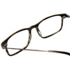 Close Up View of Lucky Brand D402 Square Designer Glasses in Olive Green Marble Grey Silver 51 mm