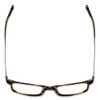 Top View of Lucky Brand D402 Square Designer Glasses in Olive Green Marble Grey Silver 51 mm